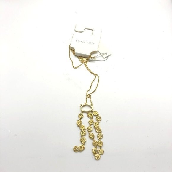 MOVING SALE Sole Society Disc Chain Pendant Necklace - Picture 1 of 3